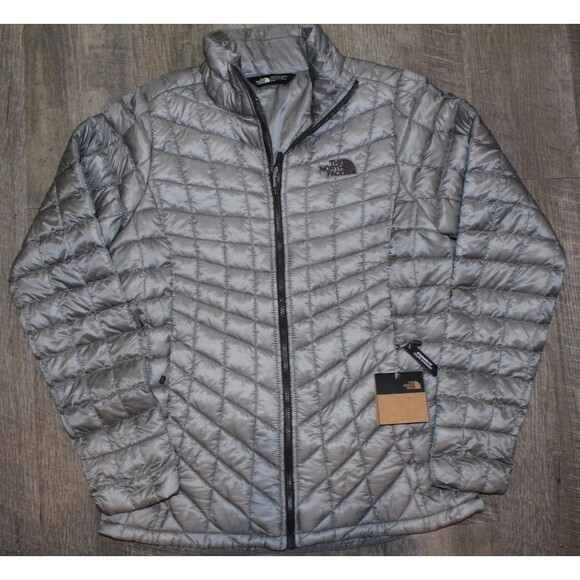 THE NORTH FACE WOMEN'S THERMABALL PUFFER JACKET GRAY SZ M NWT $200 - Picture 2 of 6